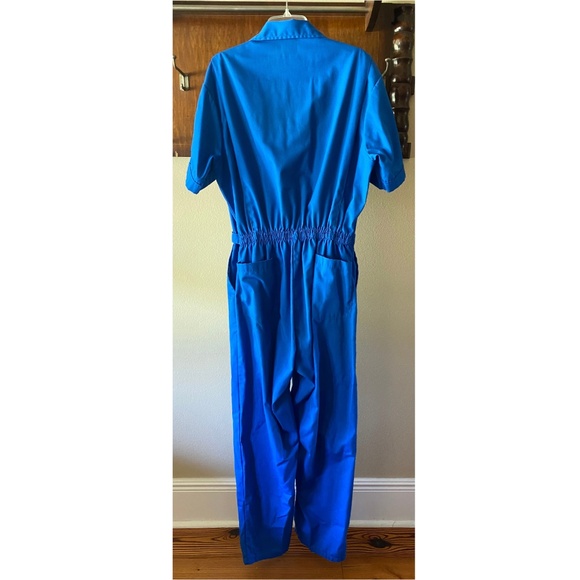 Vintage Captain Flight Suit Coveralls in Blue with Patches - Short Sleeved - L - Picture 5 of 10